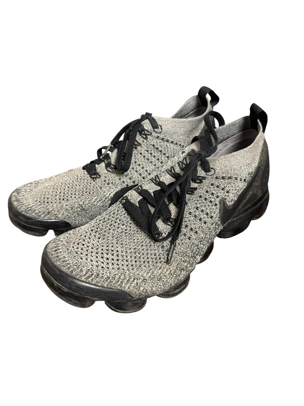 Nike Air VaporMax Flyknit 2 Cookies and Cream Black Gray Athletic Sneakers 8.5